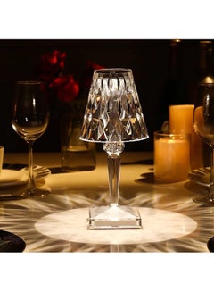 USB Charging Acrylic Diamond Table Lamp With Touch Lighting White 26 x 12 x 12cm - v1636543485/N51812300A_1