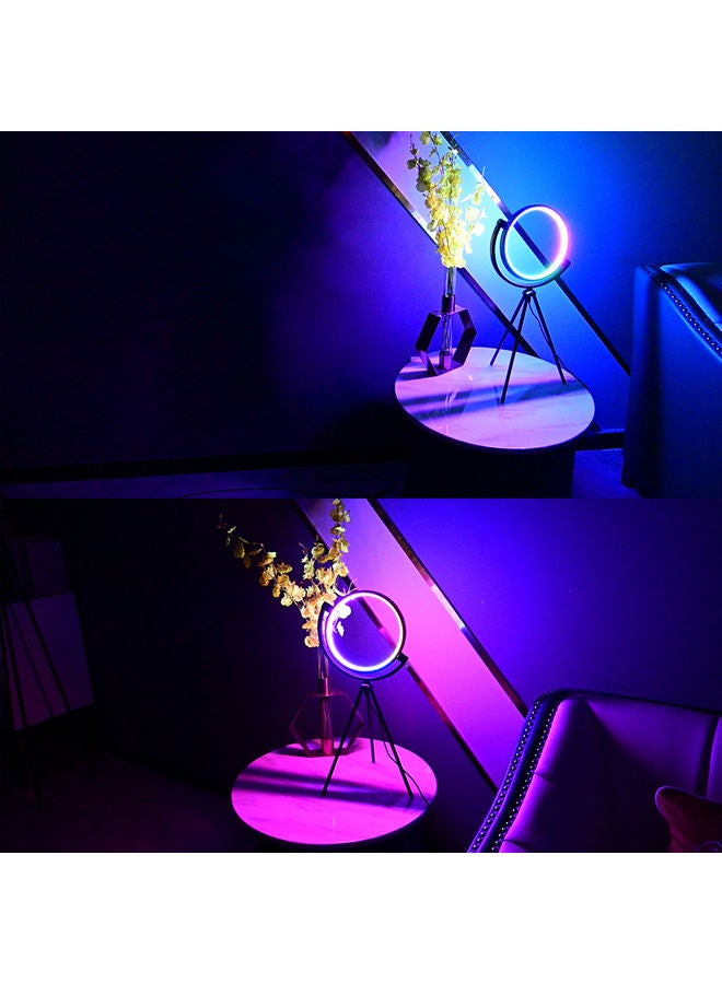 عربست مصباح طاولة ثلاثي القوائم مع حلقة LED RGB وزر تشغيل USB - Image 4