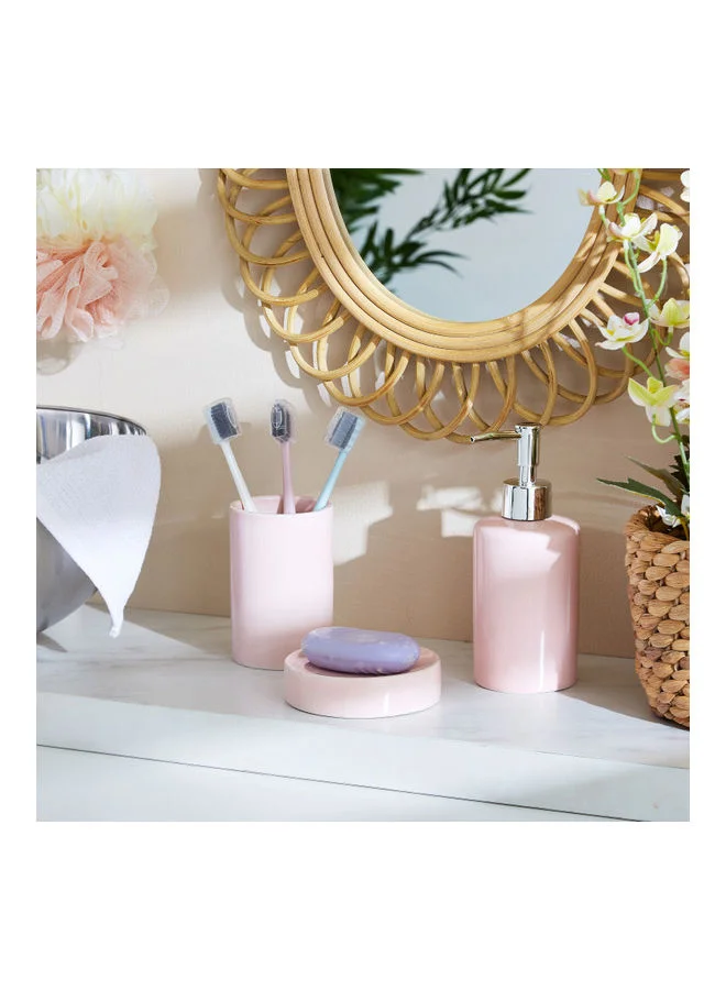 Home Box 3-Piece Ella Bathroom Accessory Set Pink 18.3 x 7.3cm