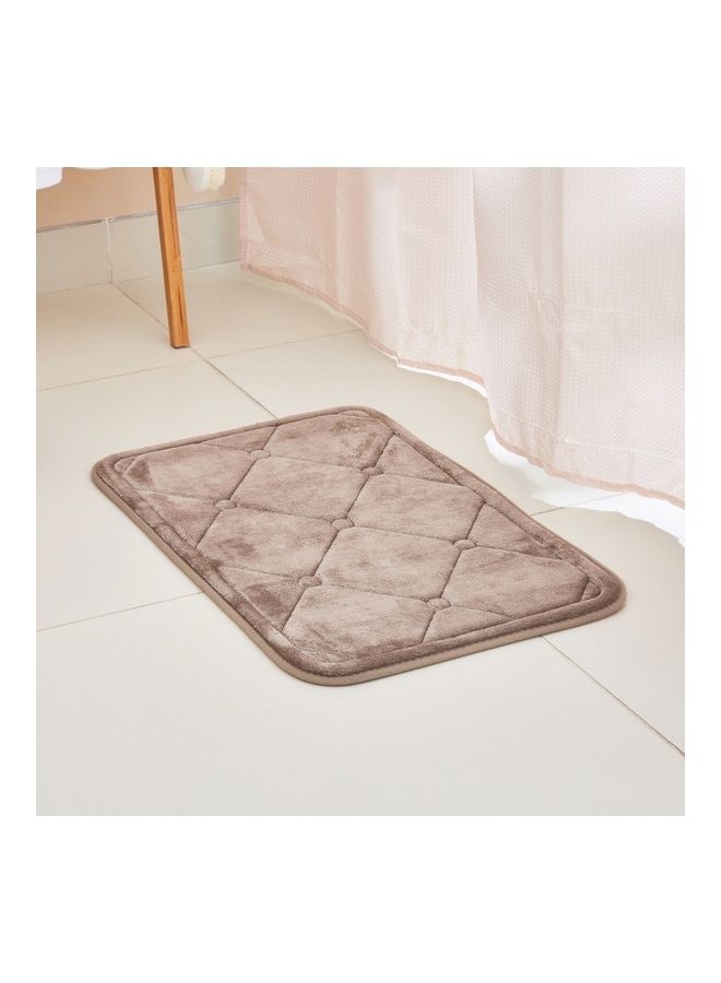 Home Box Bella Memory Foam Bath Mat Beige 40 x 60cm  - Image 1