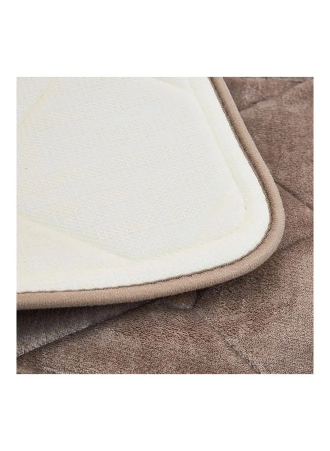 Home Box Bella Memory Foam Bath Mat Beige 40 x 60cm