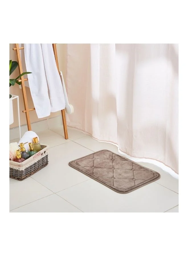 Home Box Bella Memory Foam Bath Mat Beige 40 x 60cm