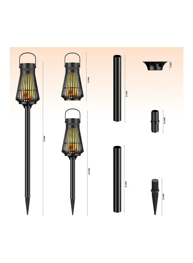 Moxedo - LED Flame Torch Wireless Speaker With Pole And Ground Stake Black - Image 1