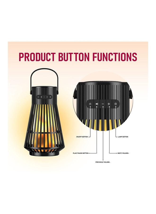 Moxedo - LED Flame Torch Wireless Speaker With Pole And Ground Stake Black - Image 1