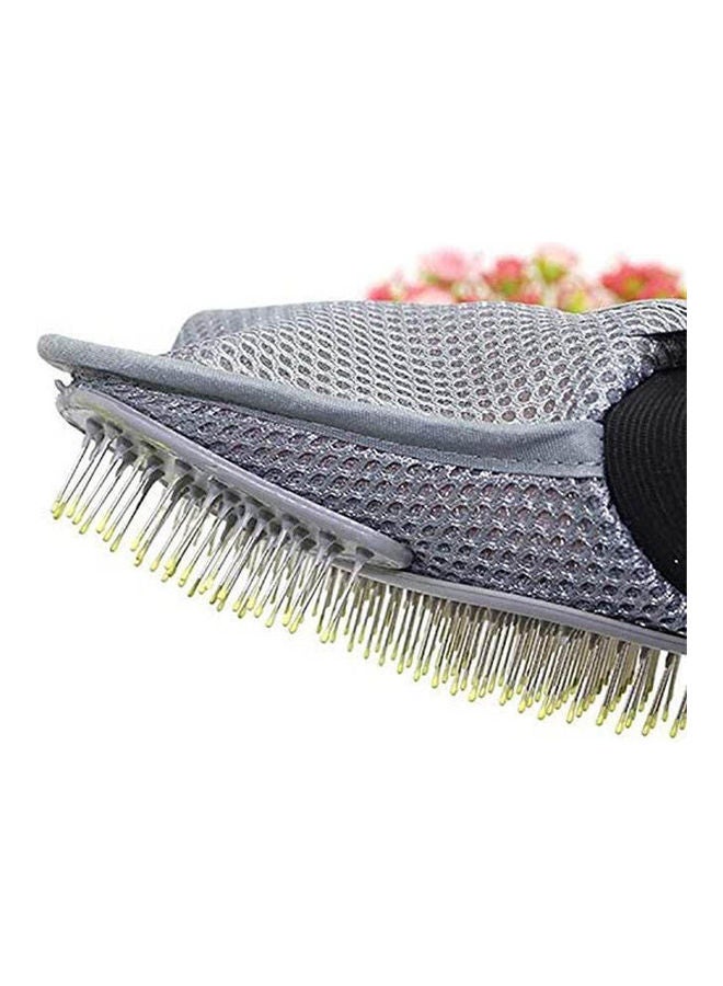 Generic Pet Grooming Glove, Dog Horse And Cat Hair Removal Gloves, Gentle Efficient Pet Grey - Image 2