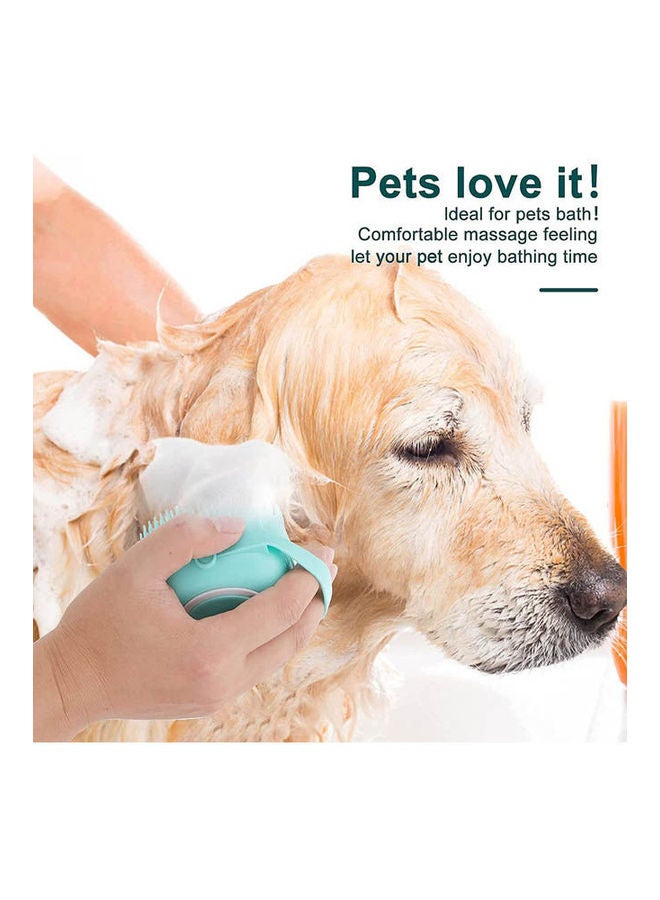 2Pcs Pet Dog Bath Brush Comb Silicone Rubber Massage Brush Hair Fur Multicolour - Image 2