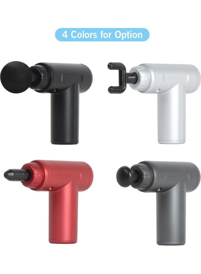 مسدس تدليك صغير محمول باليد مزود بأربعة رؤوس تدليك - Image 3