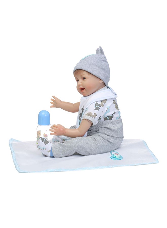 Reborn Baby Doll With Plush Cuddling Toy 22Inch Moveable Arms And Legs Joints 22inch  - Image 1