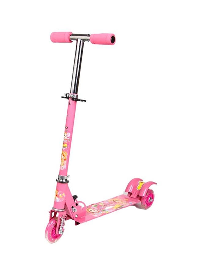 Sharpdo 3-Wheel Foldable Scooter Lightweight And Easy To Carry Anywhere For Kids Pink 74x110x17cm - Image 1