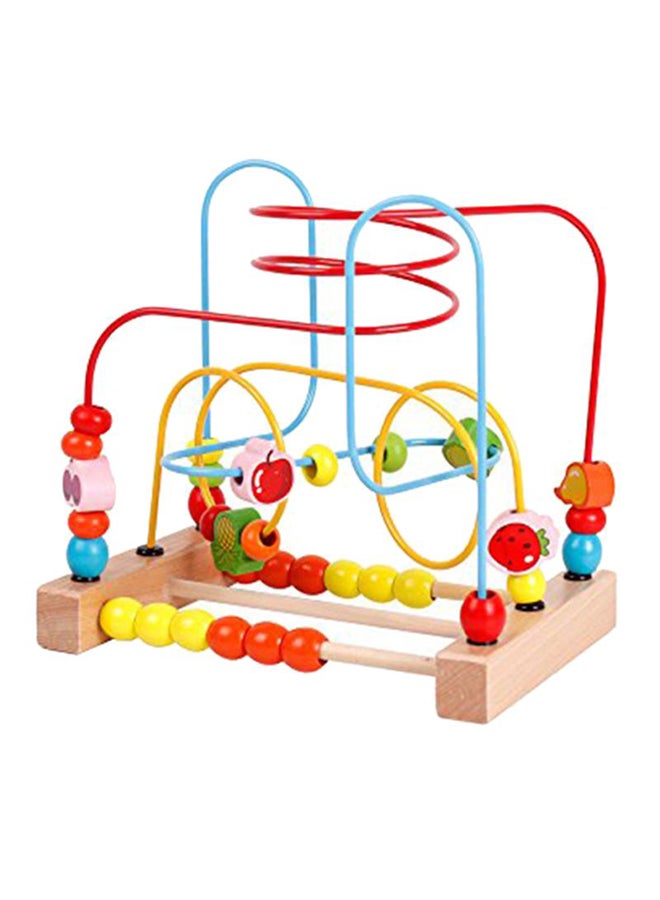 YIRAN - Wooden Fruits Bead Maze Roller Coaster Non-Toxic Activity Educational Game Toy - Image 1