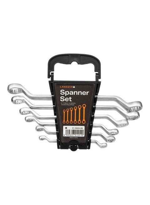 Double Ring Offset Spanner Set Multicolour