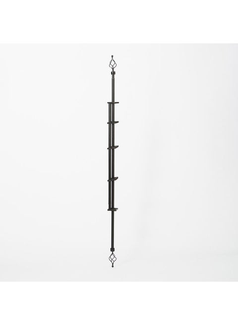 Emily Adjustable Curtain Rod Black 120-300cm