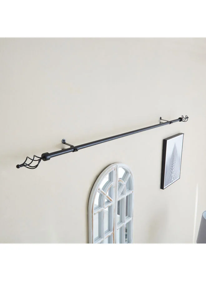 Home Box Emily Adjustable Curtain Rod Black 120-300cm