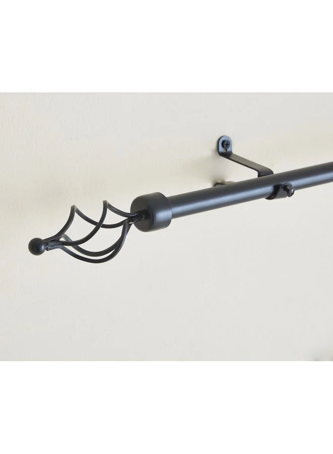 Home Box Emily Adjustable Curtain Rod Black 120-300cm
