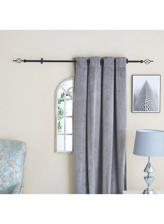 Home Box Emily Adjustable Curtain Rod Black 120-300cm