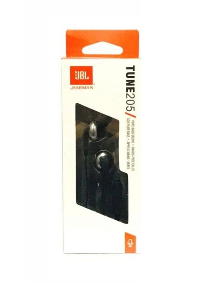 JBL - Tune 205 Wired In-Ear Headphones Black - Image 1