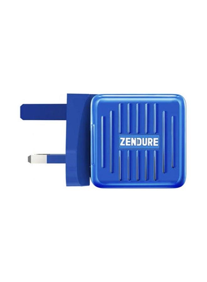 ZENDURE - SuperPort 20W Wall Charger with US+UK Plug blue - Image 1