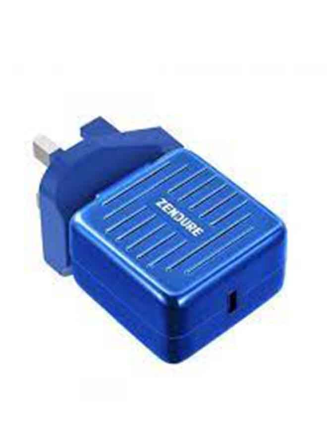 ZENDURE - SuperPort 20W Wall Charger with US+UK Plug blue - Image 1