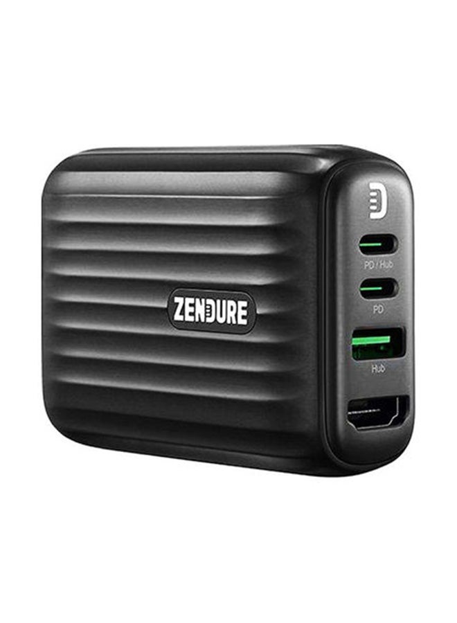 زينديور محول سوبر هاب تيار متردد بعدد 4 مخارج [2PD/1USB/1HDMI] أسود - Image 1