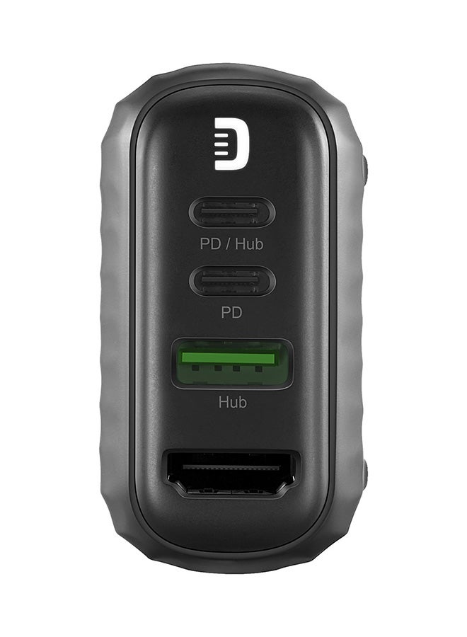 زينديور محول سوبر هاب تيار متردد بعدد 4 مخارج [2PD/1USB/1HDMI] أسود - Image 3