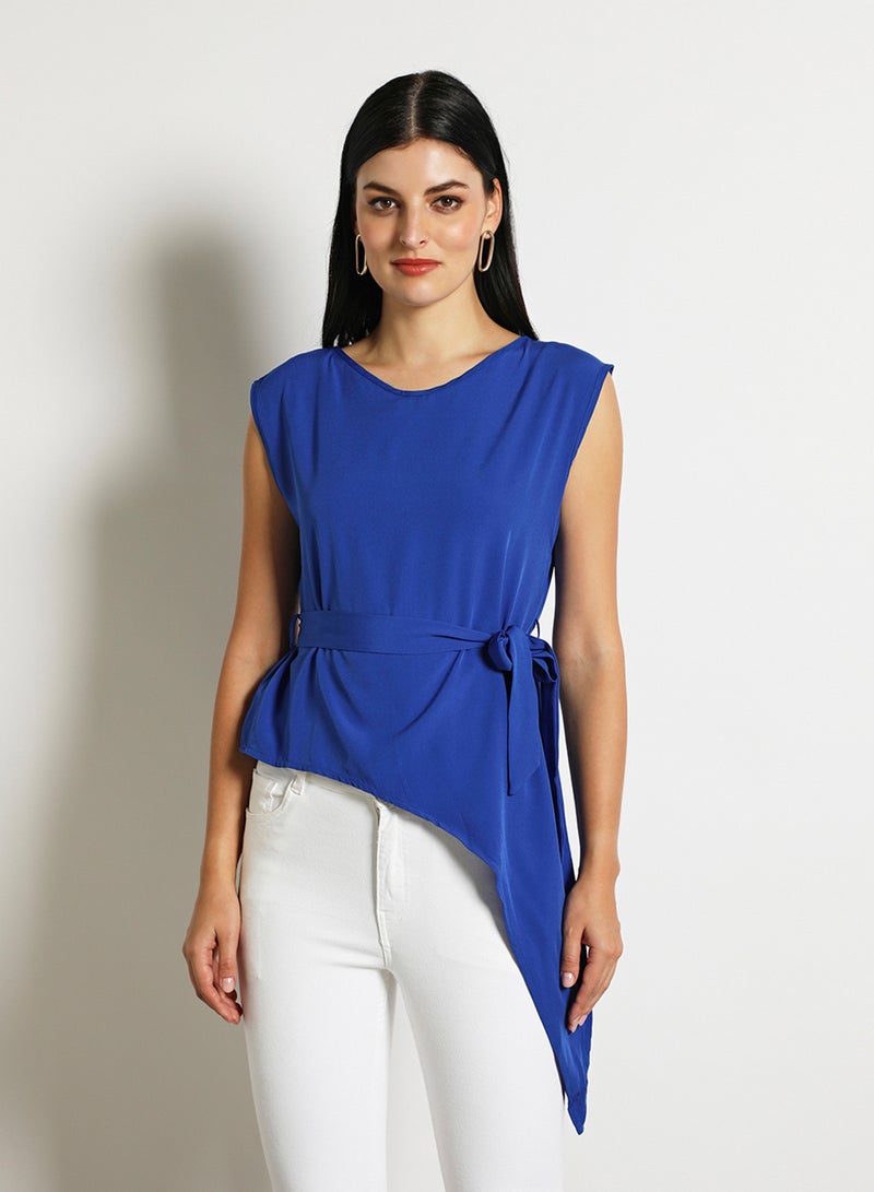 Women'S Casual Sleeveless Plain Basic Top Blue - v1636606473/N47959077V_1