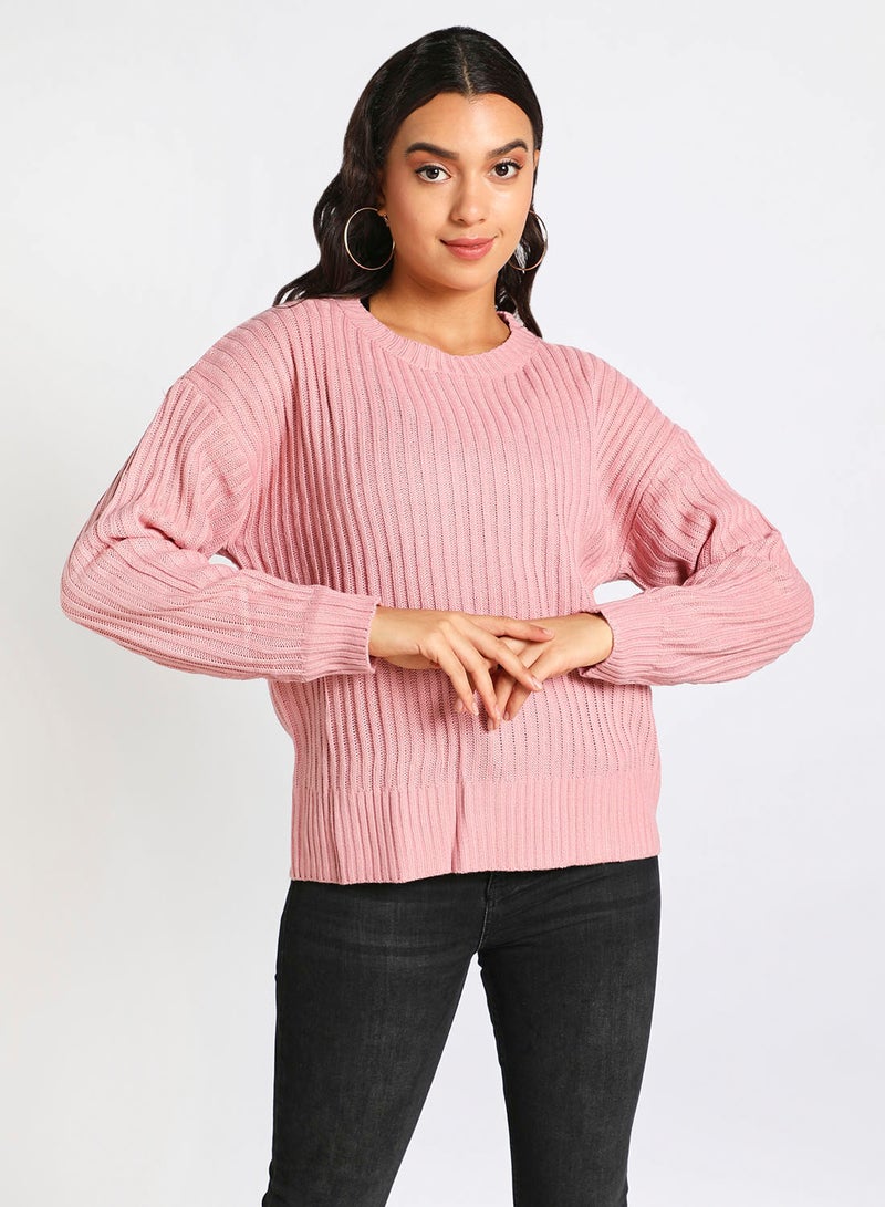 Long Sleeve Sweater Dark Pink - v1636606611/N48686709V_1