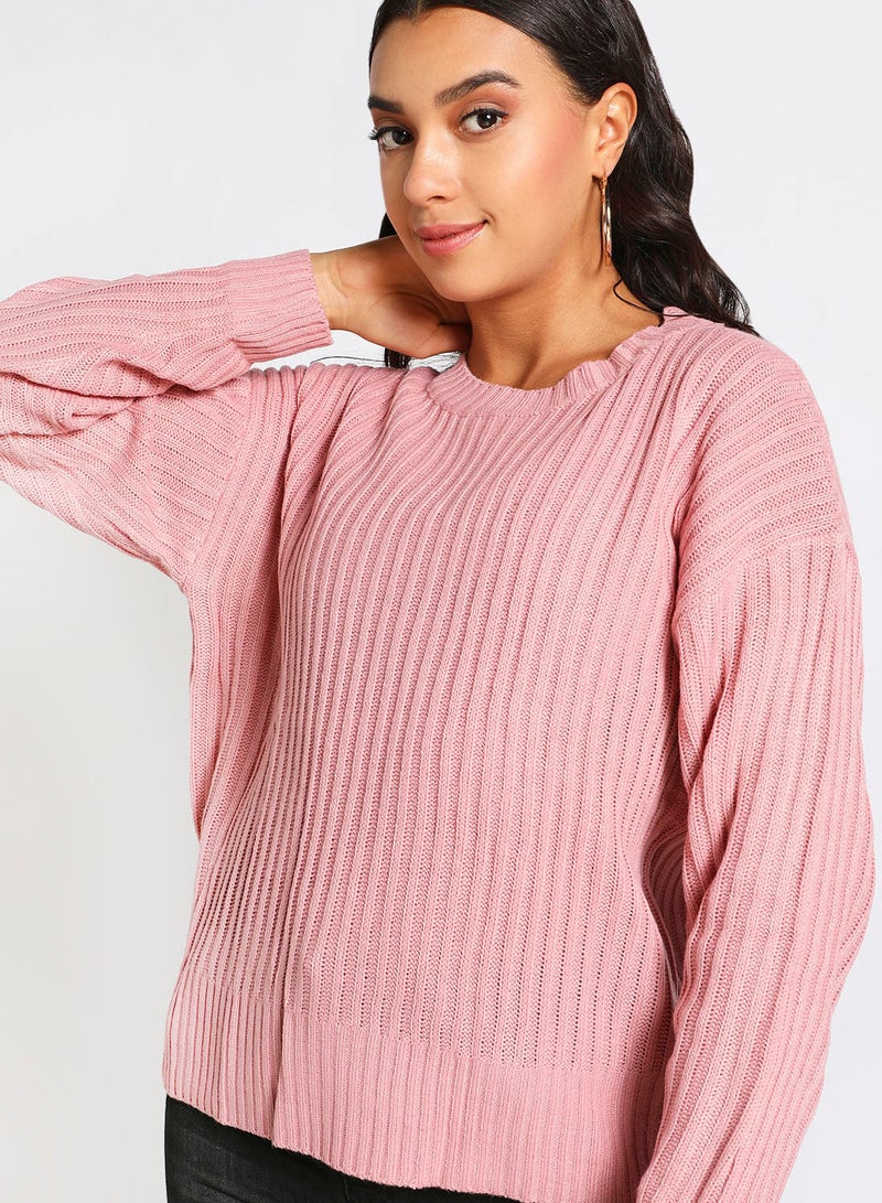 Long Sleeve Sweater Dark Pink - v1636606612/N48686709V_4