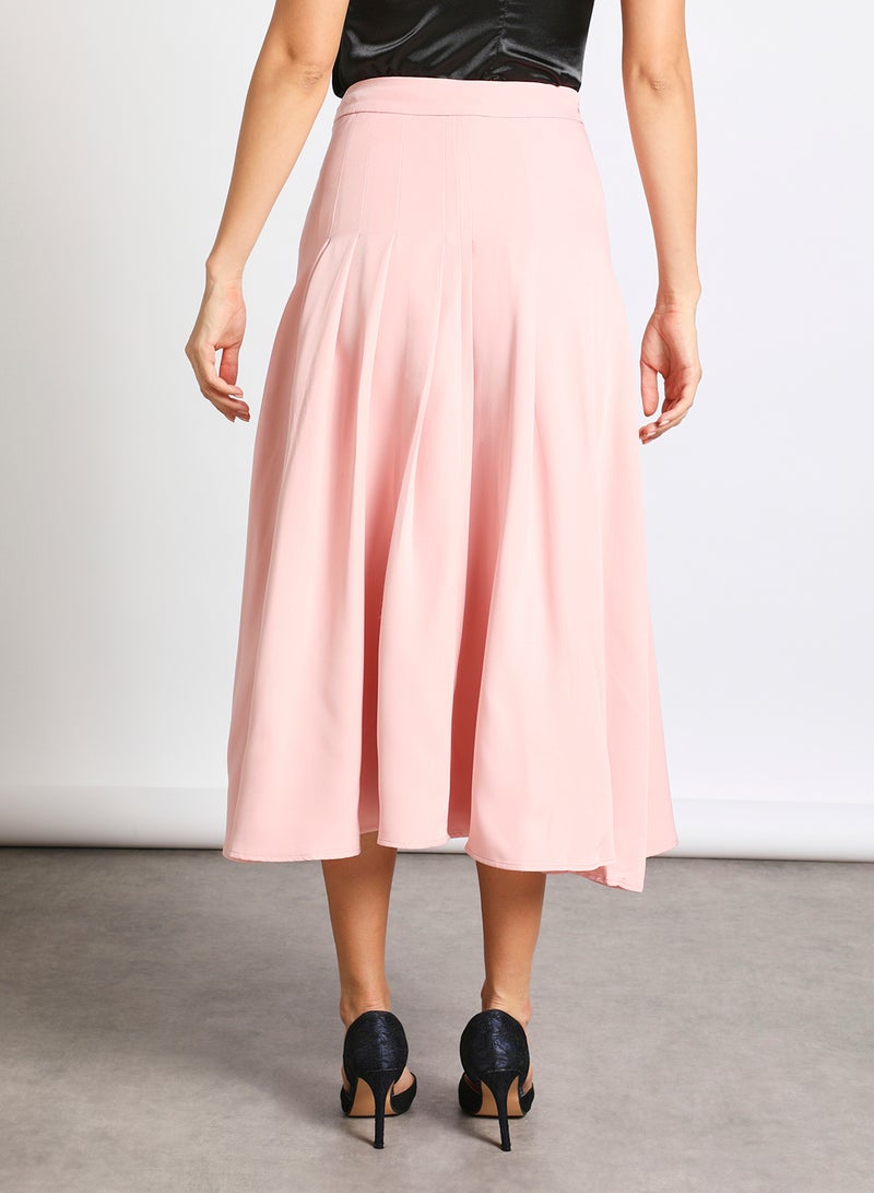 Aila - Solid pleated skirt Pink - Image 1