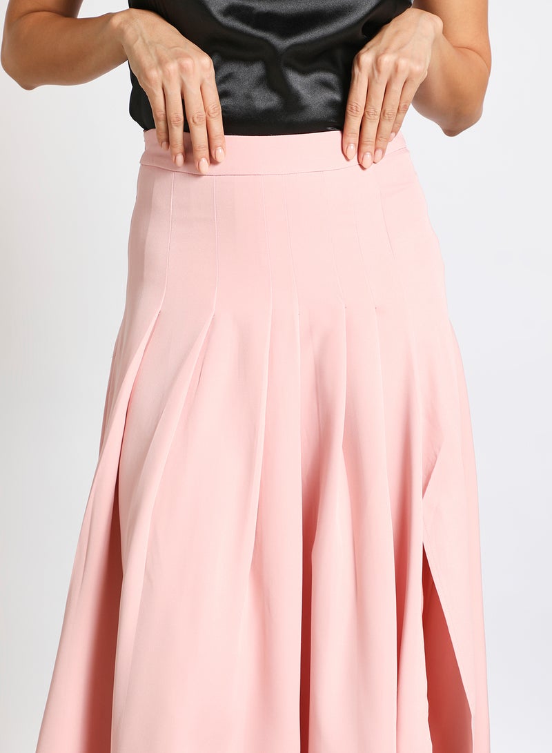 Aila - Solid pleated skirt Pink - Image 1