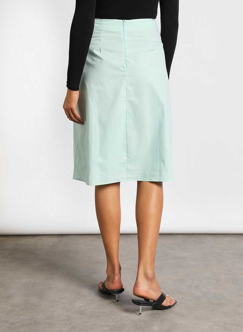 Aila Front button A-Line skirt Mint - Image 3