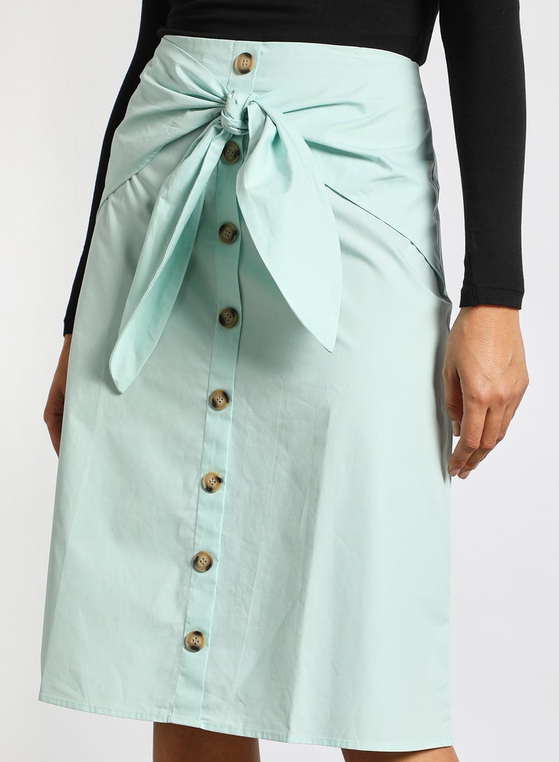 Aila Front button A-Line skirt Mint - Image 4