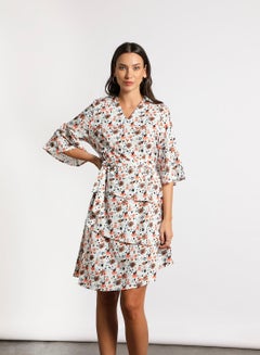 White Brown Print