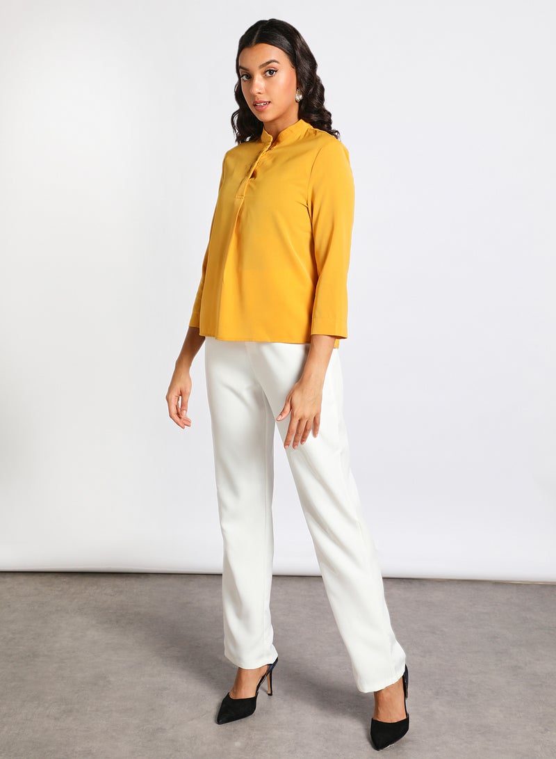 Aila Casual Top Yellow - Image 2