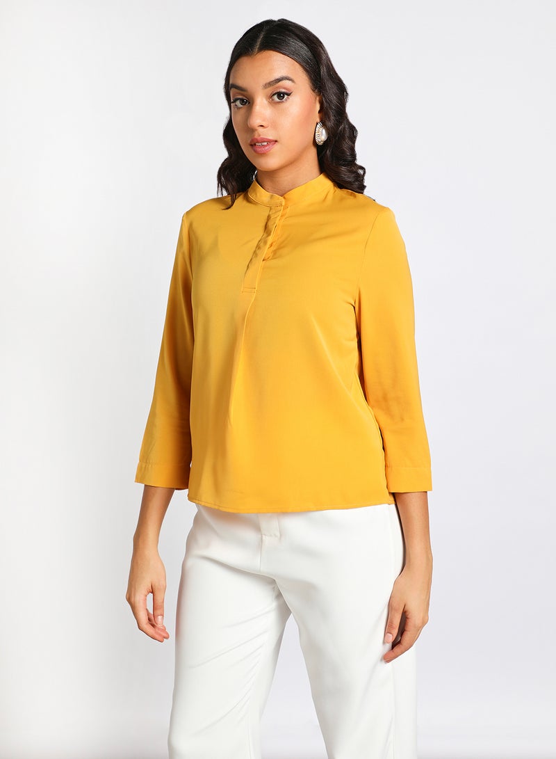 Aila Casual Top Yellow - Image 1