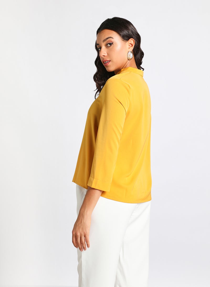 Aila Casual Top Yellow - Image 3