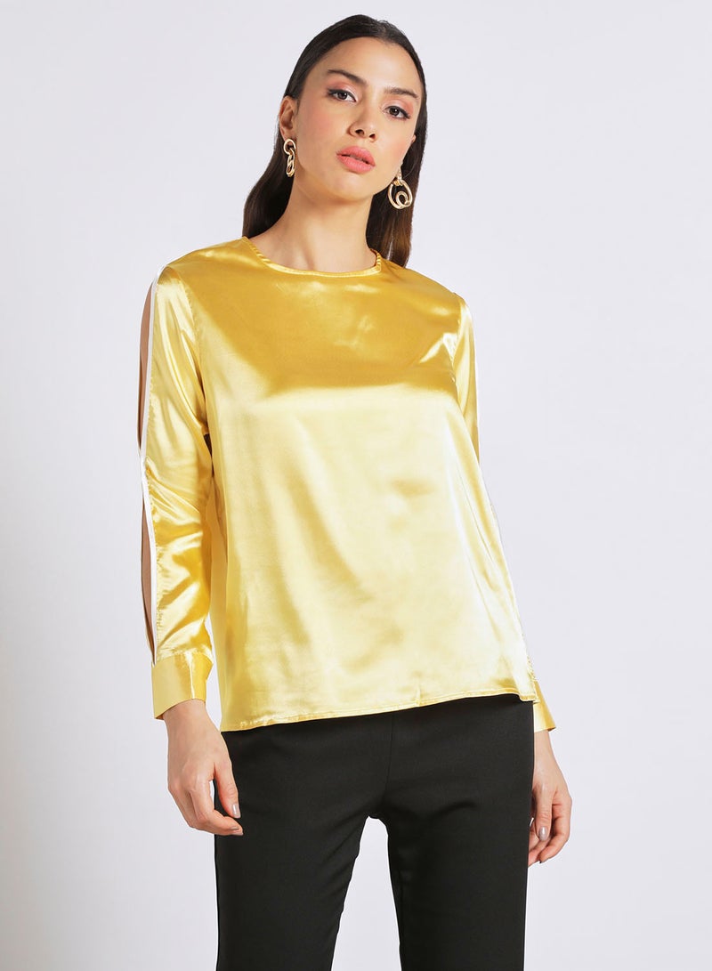 Aila - Casual Top Yellow - Image 1