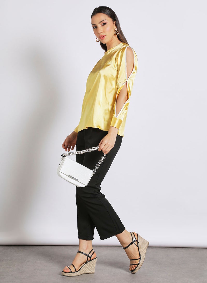 Aila - Casual Top Yellow - Image 1