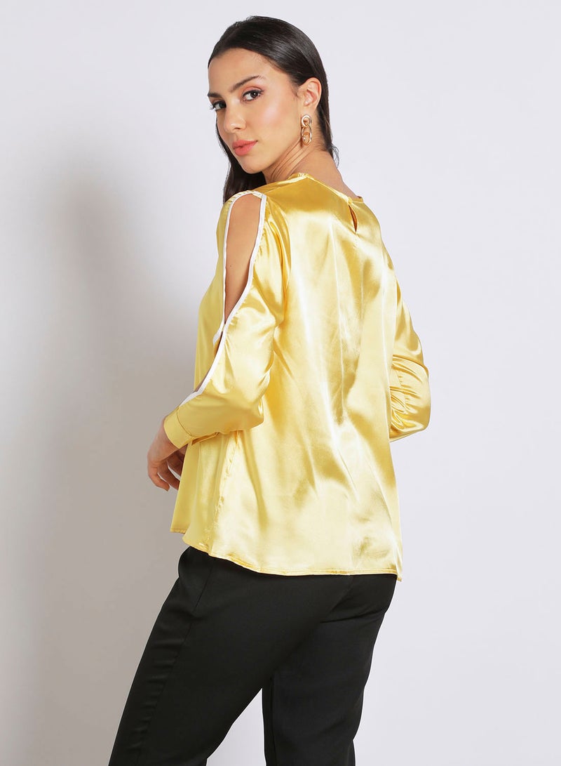 Aila - Casual Top Yellow - Image 1