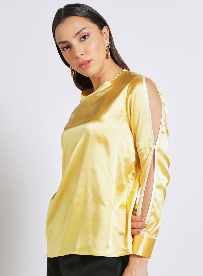 Aila - Casual Top Yellow - Image 1