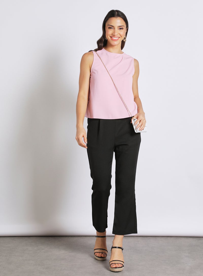 Aila Women's casul sleevess Tops Pink  - Image 2
