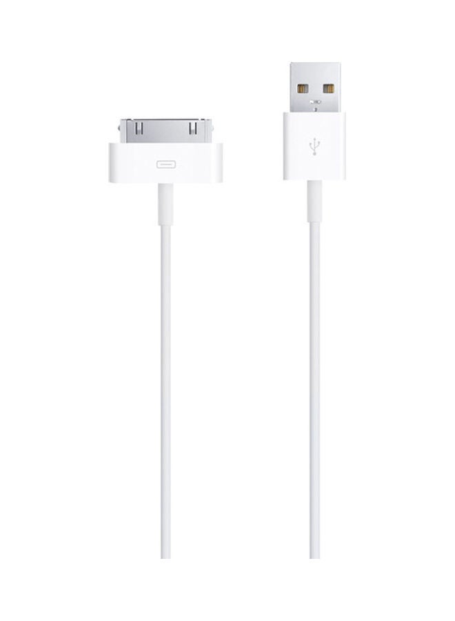 ابل  كابل USB 30 pin أبيض - Image 1