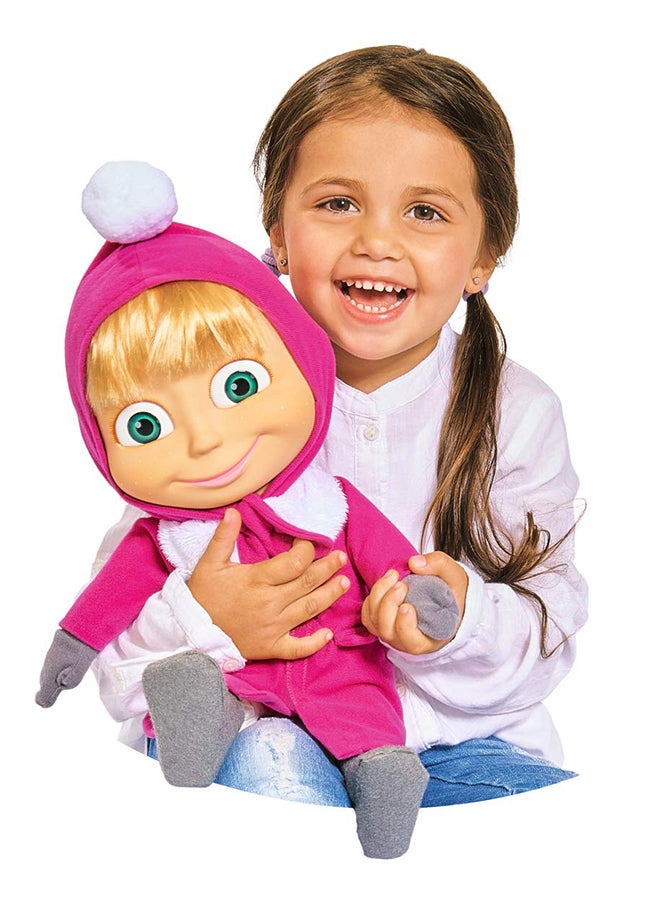 Masha and The Bear - Masha Soft Bodied Doll With Closed Sleeping Eyes When Lies Down Multicolored - Image 1