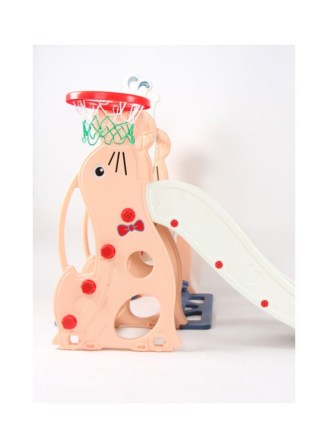 جساي تويز لعبة مزلاق بلاستيكية 3 في 1 مع أرجوحة وكرة سلة 180x155x118سم - Image 4