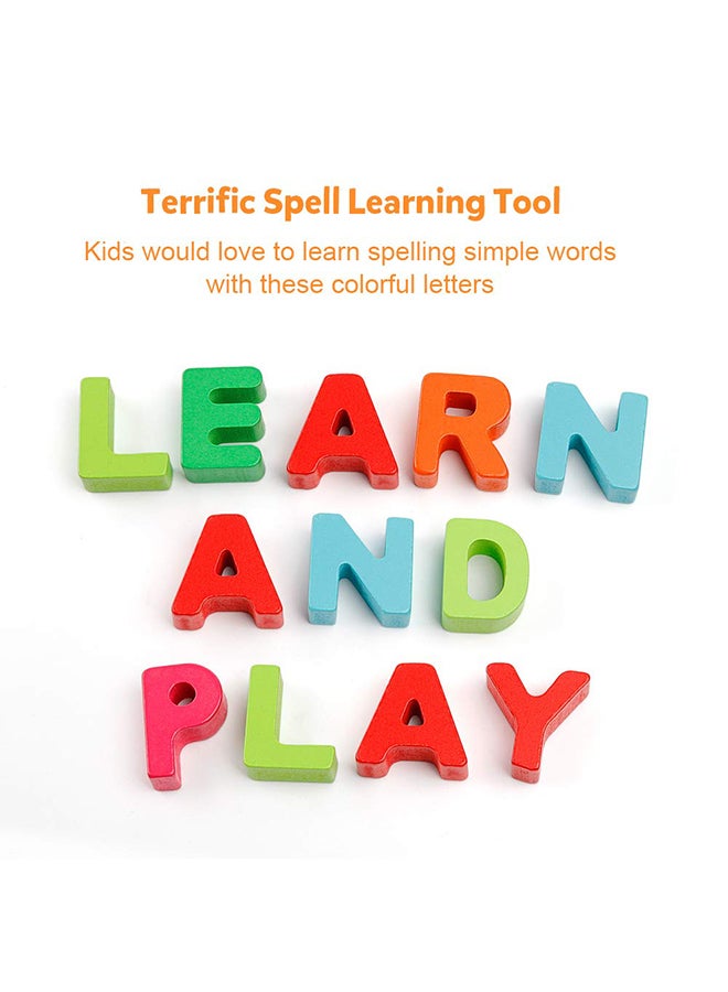 Candywood 26-Piece Wooden Alphabetical Early Education Learning Game Toy Set For Kids 30.48x30.48x2.54cm  - Image 4