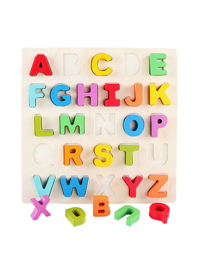 Candywood 26-Piece Wooden Alphabetical Early Education Learning Game Toy Set For Kids 30.48x30.48x2.54cm  - Image 5