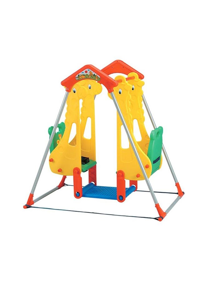 Animal Pattern Sturdy And Durable Double Seat Swing Playground Equipment For Kids 123x78x115cm - v1636612595/N15603878A_1