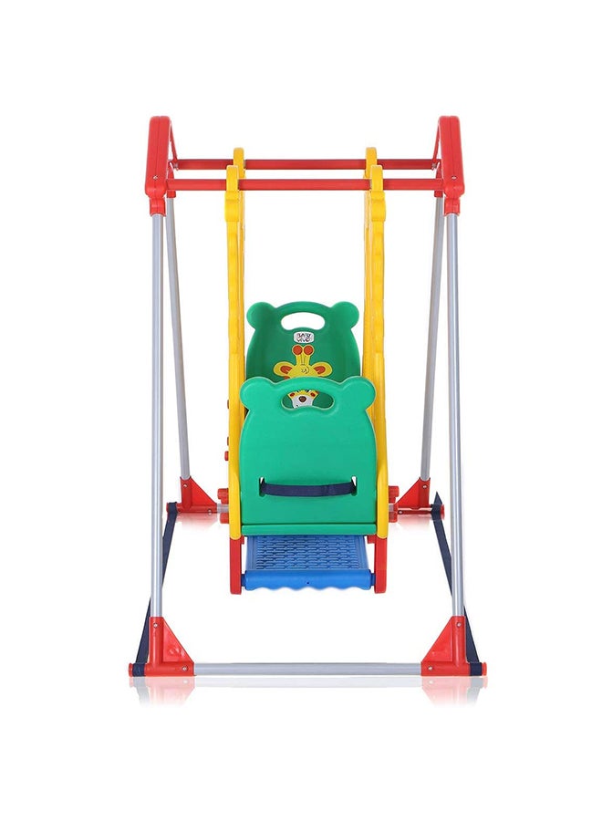 Animal Pattern Sturdy And Durable Double Seat Swing Playground Equipment For Kids 123x78x115cm - v1636612595/N15603878A_2