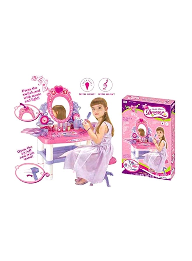 Lightweight Compact Pretend Beauty Dresser Vanity Makeup Play Set For Girls 62 x 33 x 64.5cm  - Image 1