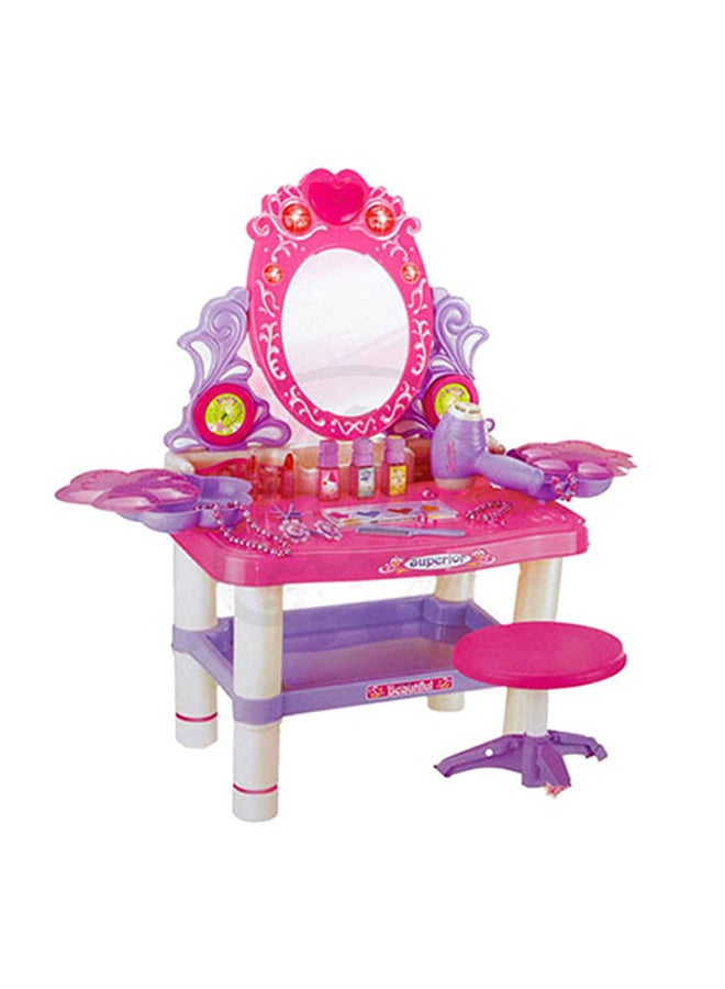 Lightweight Compact Pretend Beauty Dresser Vanity Makeup Play Set For Girls 62 x 33 x 64.5cm  - Image 2