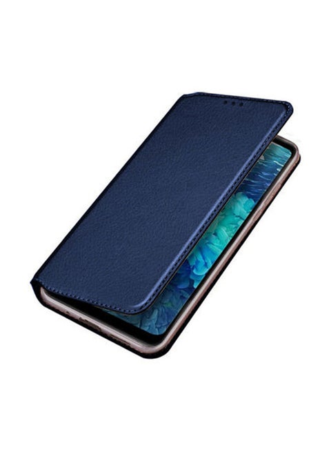 Flip Folio Wallet Case Cover For Samsung Galaxy A21s Blue